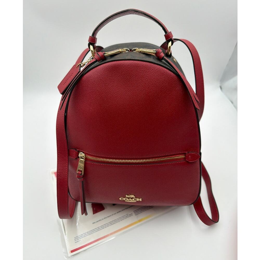 Coach Jordyn 76622 Backpack 1941 Red Signature Canvas NWOT Y2K Game Day COA
